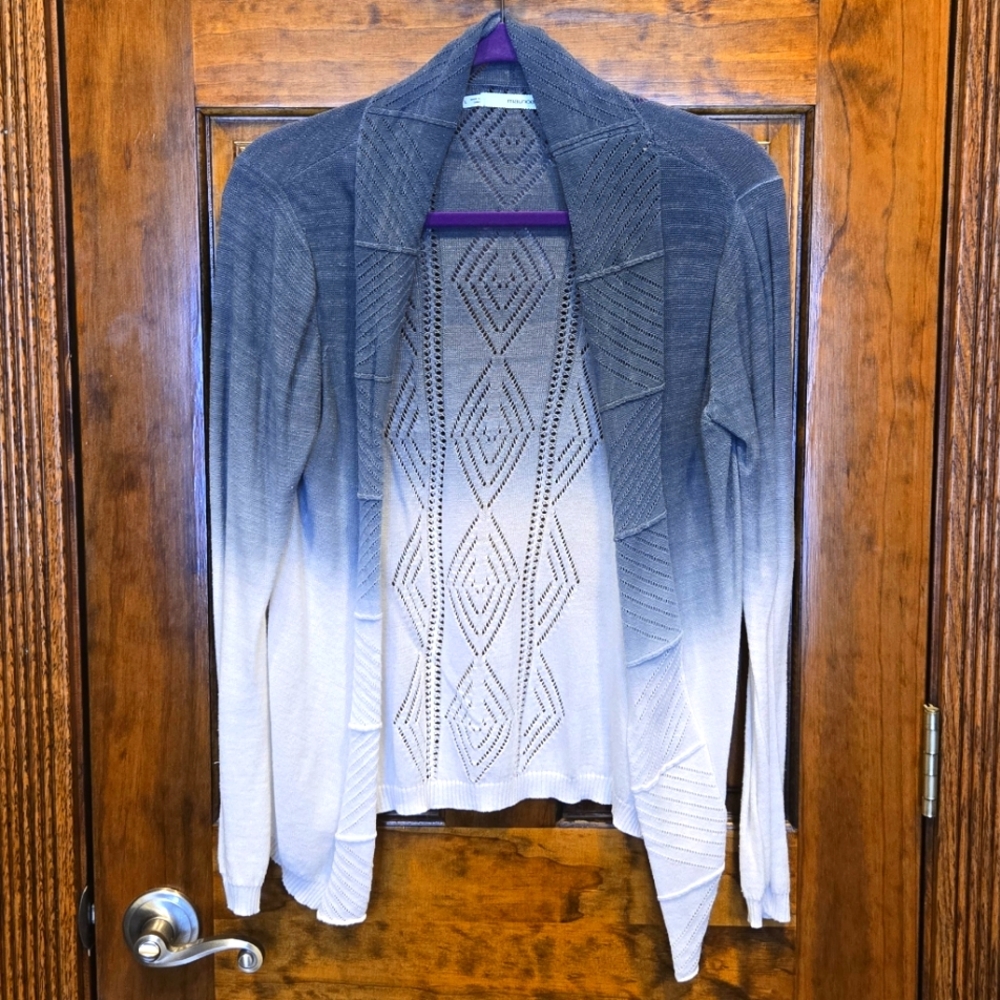 Maurices Dip Dye Cardigan EUC Large